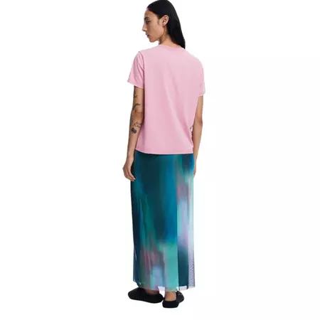 Desigual shiny t-shirt "pale pink"
