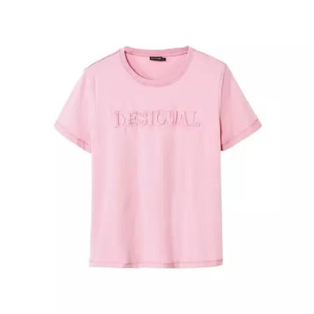 Desigual shiny t-shirt "pale pink"