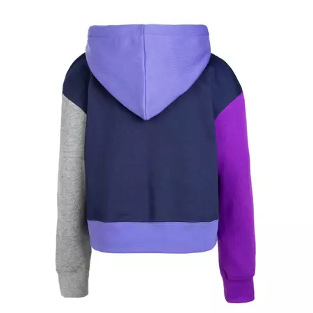 Jordan Girls Air Cropped Pollover Hoodie (Blackened Blue)