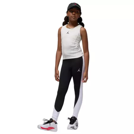 Jordan Girls JDG Sport Dri-Fit Legging "Black-Double White"