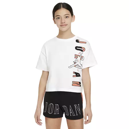 Jordan Girls Jumpman HBR Vert Tee "White"
