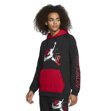 Jordan Jumpman Classics Fleece Pullover Hoodie "Black Red"