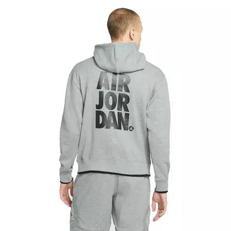 Jordan Jumpman Classics Printed Fleece Pullover  "Grey"
