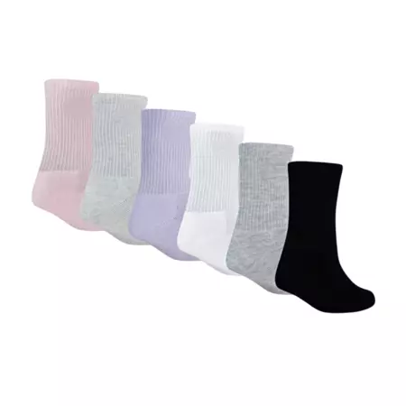 Jordan Kids JDB Everyday Essentials Crew 6 PPack Socks "Pink Foam"
