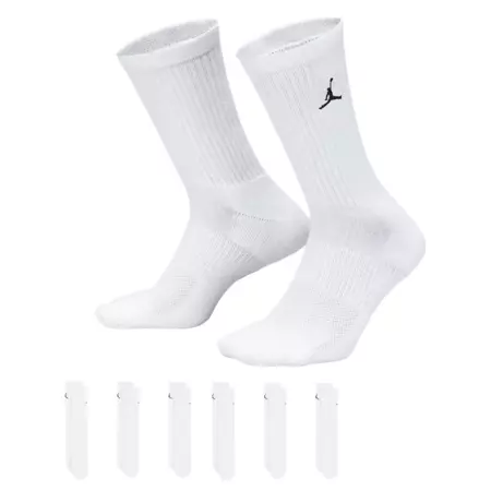 Jordan Kids JDB Everyday Essentials Crew 6 PPack Socks "White"