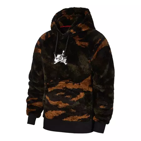 Jordan Wings Sherpa Pullover Hoodie (yuk brown)