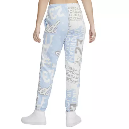 Jordan Women's Fleece Allover Printed Pants "Celestine Blue"