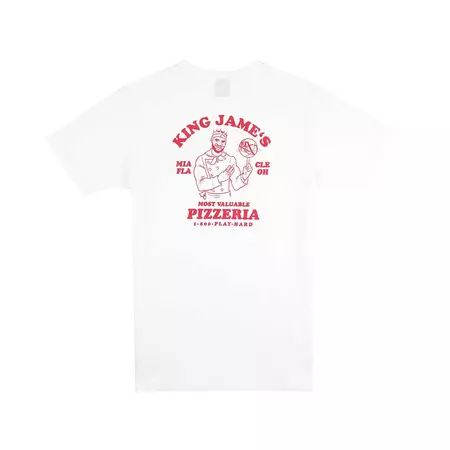 K1X King James Pizzaria Tee (white/red)