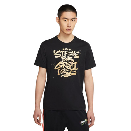 LeBron "Strive For Greatness" Basketball T-Shirt "Black-Gold"