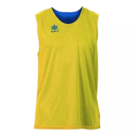 Camiseta sin Mangas Reversible Luanvi Triple "Yellow-Blue"