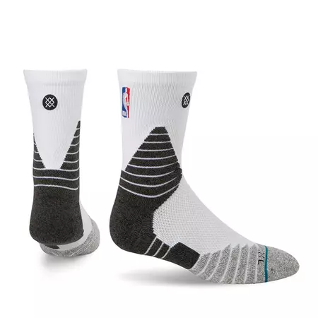 Calcetines Stance NBA Solid Qtr (blanco/negro)