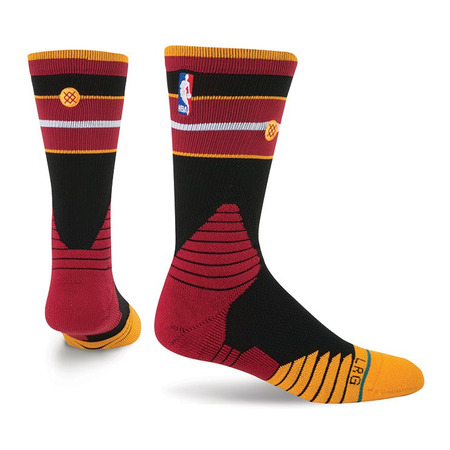 Calcetines Stance NBA Core Crew Heat (negro/rojo/amarillo)