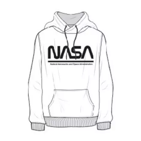 Nasa Logo Hoody Sweatshirt "N05H-White"