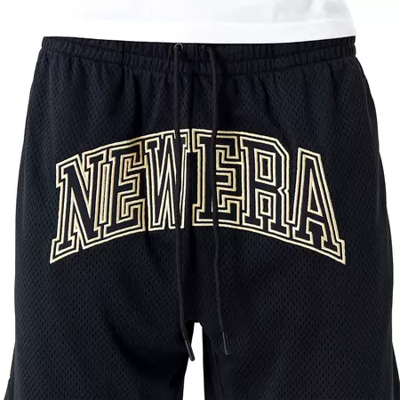New Era Arch Logo Mesh Shorts "Black"