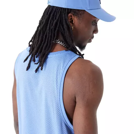 New Era Arch Logo Mesh Tank Top "Blue"