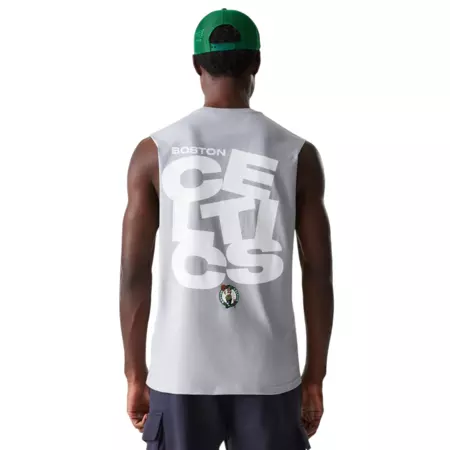 New Era NBA Boston Celtics Graphic Sleeveless T-Shirt "Grey "