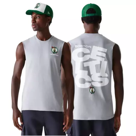 New Era NBA Boston Celtics Graphic Sleeveless T-Shirt "Grey "