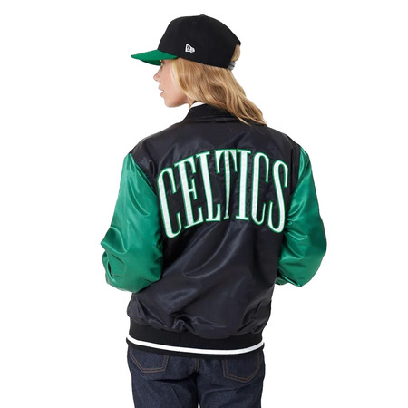 New Era NBA Boston Celtics Satin Bomber "Black-Kelly Green"