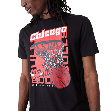New Era NBA Chicago Bulls Basketball Graphic T-Shirt "Black "