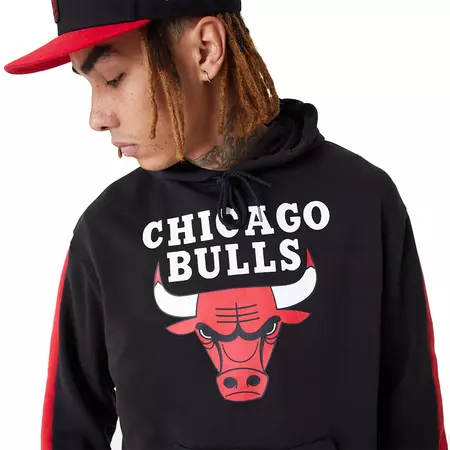 New Era NBA Chicago Bulls Colour Block Pullover Hoodie