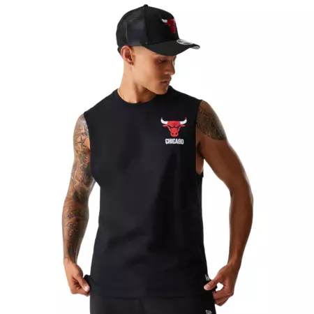 New Era NBA Chicago Bulls Graphic Sleeveless T-Shirt "Black"