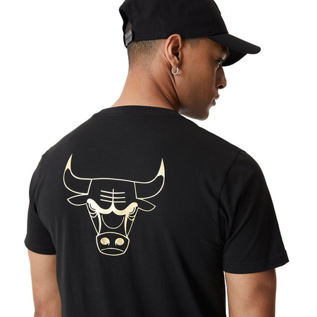 New Era NBA Chicago Bulls Metallic Tee "Black-Gold"