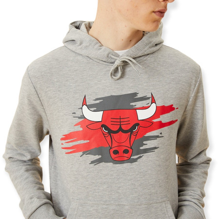 New Era NBA Chicago Bulls Tear Logo Hoodie "Grey "