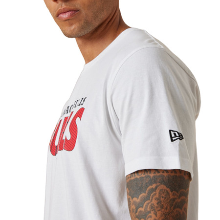 New Era NBA Chicago Bulls Wordmark Court Infill T-Shirt "White"