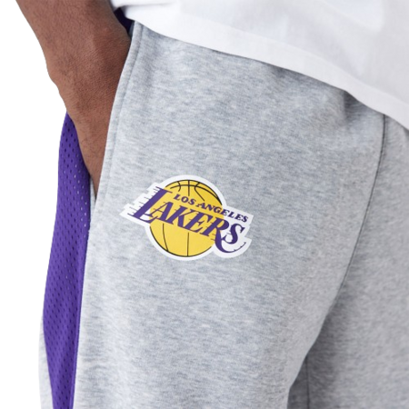 New Era NBA L.A Lakers Mesh Panel Grey Relaxed Joggers