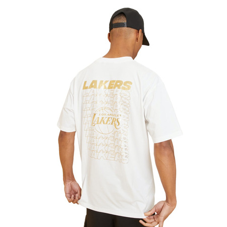 New Era NBA L.A Lakers Metallic Gold Print T-Shirt