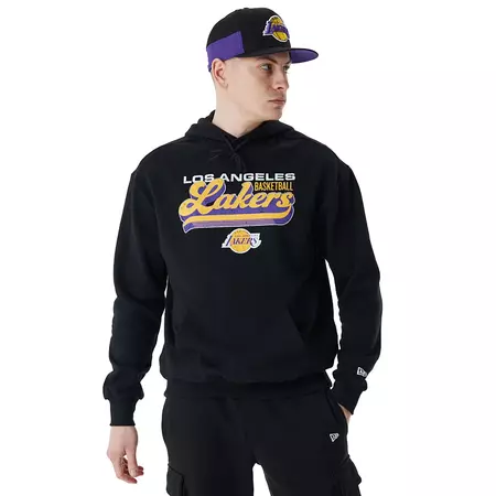 New Era NBA L.A Lakers Retro Graphic Oversized Hoodie "Black"