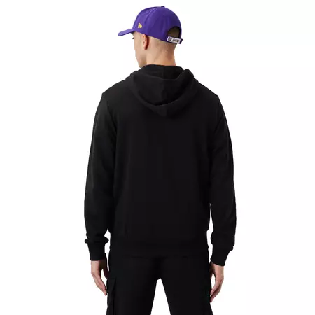 New Era NBA L.A LAkers Script Logo FZ Hoodie "Black"