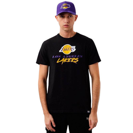 New Era NBA L.A Lakers Script Logo Tee "Black"
