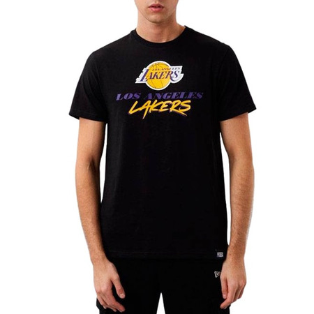 New Era NBA L.A Lakers Script Logo Tee "Black"