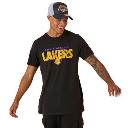 New Era NBA L.A Lakers Wordmark Court Infill T-Shirt "Black"