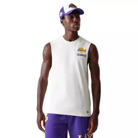 New Era NBA LA Lakers Graphic Sleeveless T-Shirt "Offwhite"