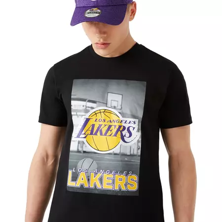 New Era NBA Los Angeles Lakers Photographic Tee "Black"