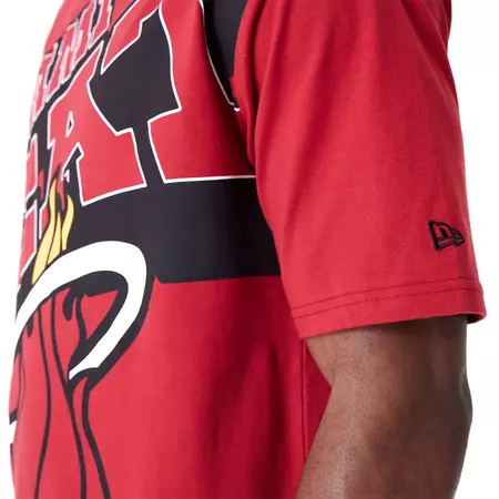 New Era NBA Miami Heat Large Wordmark Oversized T-Shirt