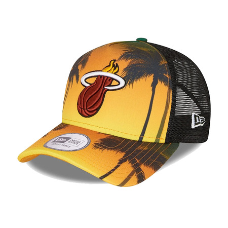 New Era NBA Miami Heat Summer City A-Frame Trucker Cap