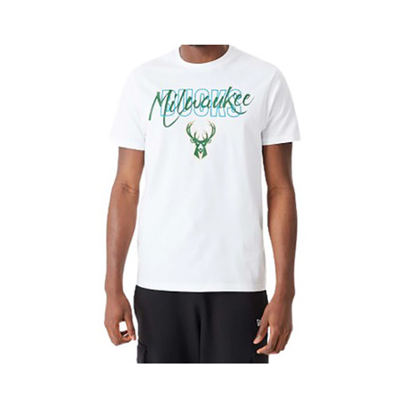 New Era NBA Milwaukee Bucks Script Tee