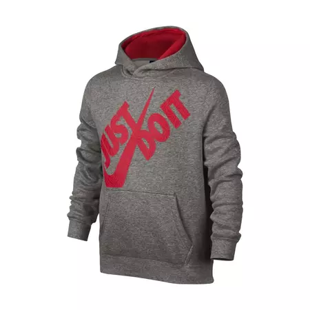 Nike Niño Sportswear Hoodie Do It Boys (063/dk grey heather/university red)