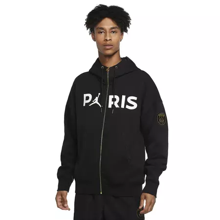 Paris Saint-Germain Full-Zip Travel Fleece "Black"