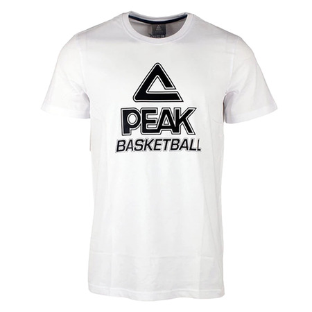 Peak Sport Basketball Round Neck Big Logo Tee "White-Black"