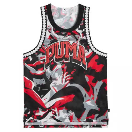 Puma Basketball Rival Rage AOP Mesh Tank "For All time Red-AOP"