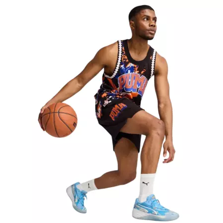 Puma Basketball Rival Rage AOP Mesh Tank "Vivid Blue-AOP"