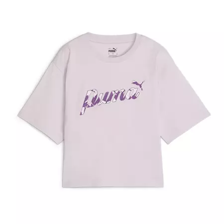 Puma ESS+ BLOSSOM Short Graphic Tee "Grape Mist"