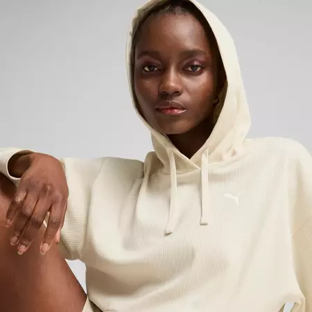 Puma ESS ELEVATED Comfort Rib Hoodie "Alpine Snow"