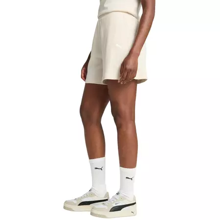 Puma ESS ELEVATED High-Rise Rib Shorts 5" " Alpine Snow"