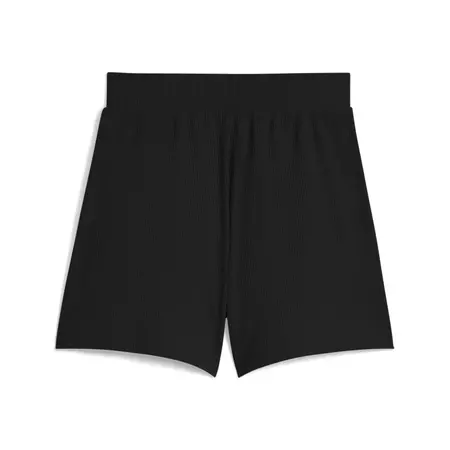 Puma ESS ELEVATED High-Rise Rib Shorts 5" "Black"