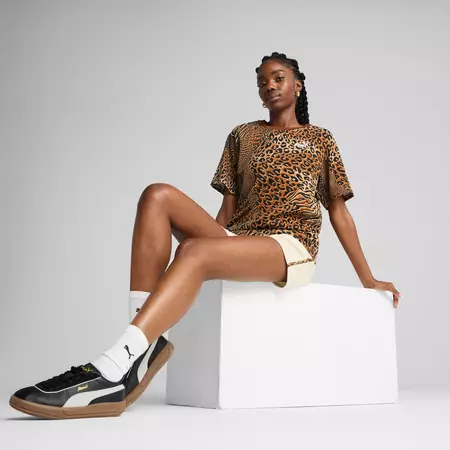 Puma ESS GRAPHIC ANIMAL Relaxed AOP Tee "Warm beige"